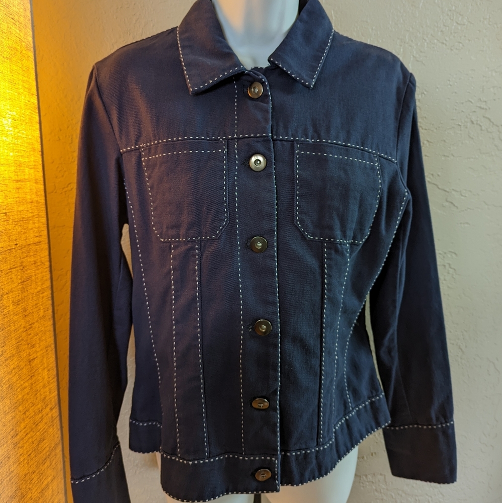 Alexis & Avery size 8 dark denim jacket lightweight